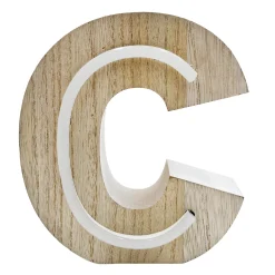 Premium 6 Led Wooden Letter, C