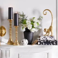 Premium Black Glass Vase, 8.5