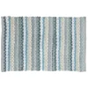 Premium Blue Striped Cotton Chenille Accent Rug, 20 32