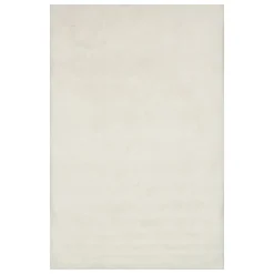 Premium (C150) Vale Ivory Faux Fur Accent Rug, 3 5