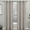 Premium Crossweave Dove Grey Light Filtering Grommet Curtain Panel, 96