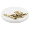 Premium Grace Mitchell Gold Flower Marbled Trinket Tray, 5