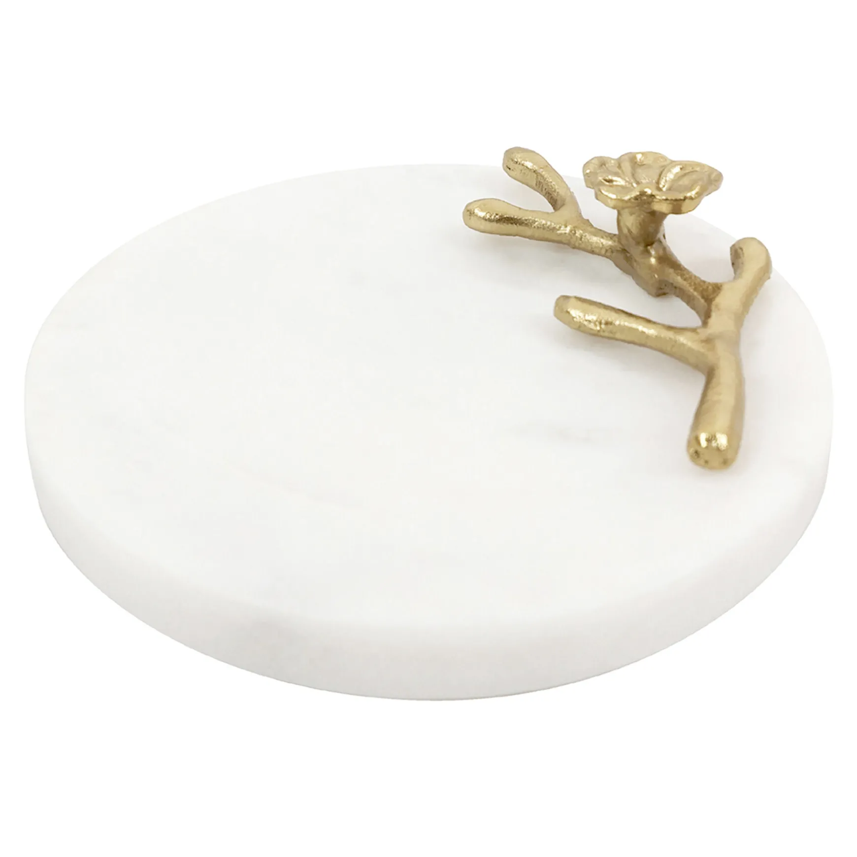 Premium Grace Mitchell Gold Flower Marbled Trinket Tray, 5