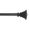 Premium Highland Square 48 -84 Adjustable 5/8 Diameter Curtain Rod, Bronze Finish