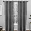 Premium Leeds Black Pearl Woven Blackout Grommet Curtain Panel, 96