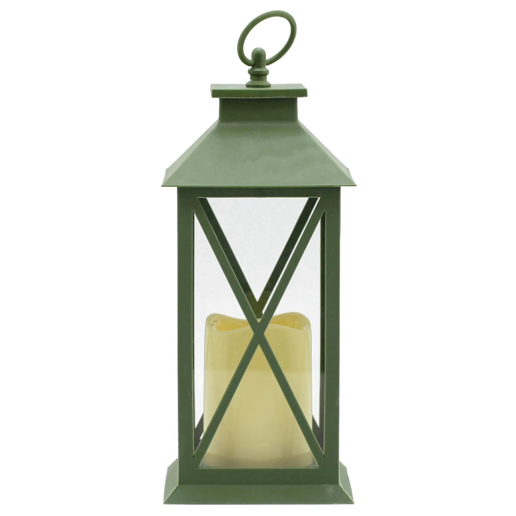 Premium Light Green Pre-Lit Led Lantern, 12