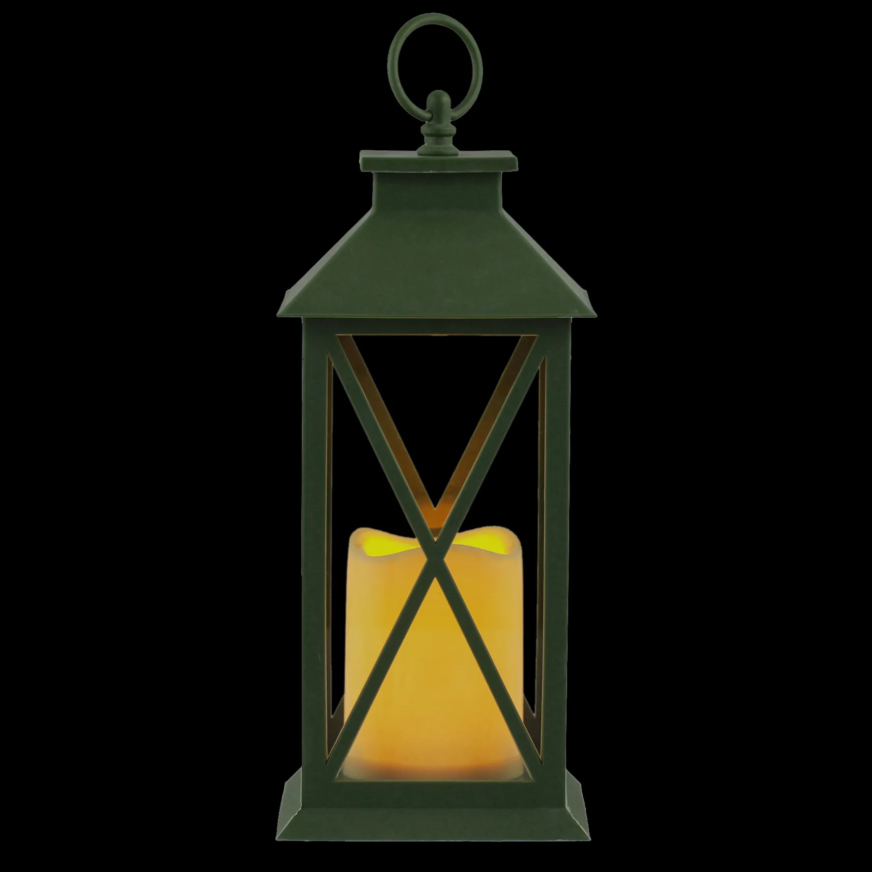 Premium Light Green Pre-Lit Led Lantern, 12