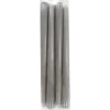 Premium 4-Pack Grey Unscented Overdip Taper Candles, 10