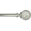 Premium Romeo Mable Finish Ball 84 -120 Adjustable 3/4 Diameter Curtain Rod, Nickel Finish