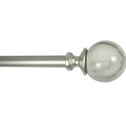 Premium Romeo Mable Finish Ball 84 -120 Adjustable 3/4 Diameter Curtain Rod, Nickel Finish