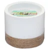 Premium Round White Cement Citronella Candle With Rope Base