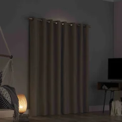 Premium Sun Zero Pacey Grey Blackout Grommet Curtain Panel, 84
