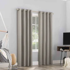 Premium Sun Zero Pacey Grey Blackout Grommet Curtain Panel, 84
