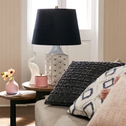 Premium Tracey Boyd Akira Pink Geometric Circles Throw Pillow, 14 20
