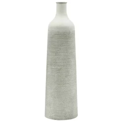 Premium White & Cream Metal Vase, 20