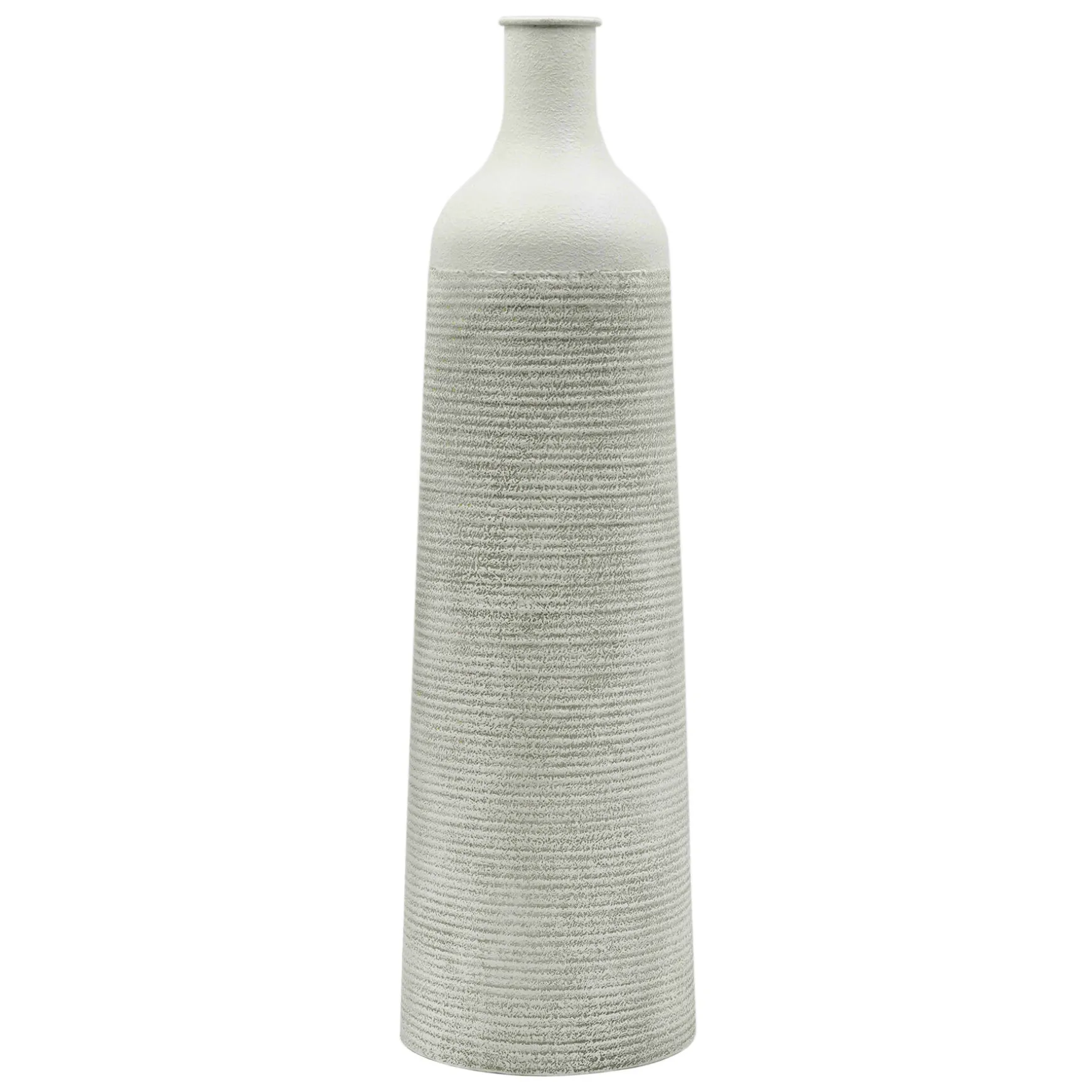 Premium White & Cream Metal Vase, 20
