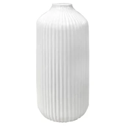 Premium White Ceramic Vase, 8.5