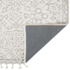 Reliable Quality (B719) Elsa Cream Flatweave Fringe Runner, 2 7
