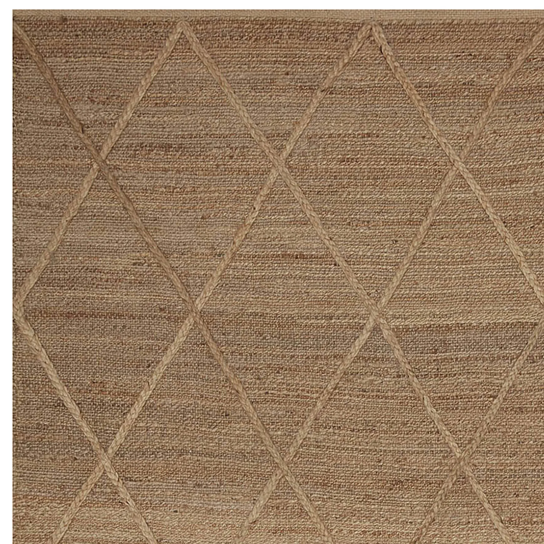 Reliable Quality (B661) Goldie Jute Diamond Design Area Rug, 8 10