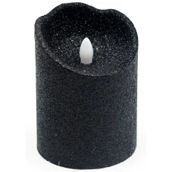 Reliable Quality Black Glittered Led Halloween Candle, 4