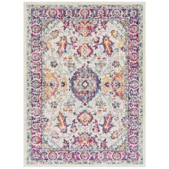 Reliable Quality (D488) Floransa Multicolor Medallion Accent Rug, 3 5
