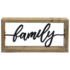 Reliable Quality Framed Family Cutout Block Sign, 12 8