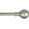 Reliable Quality Gunner Ball 48 -84 Adjustable 5/8 Diameter Curtain Rod, Nickel Finish