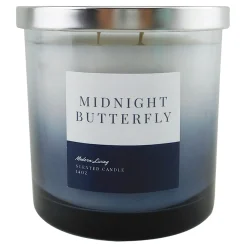 Reliable Quality Laila Ali Midnight Butterfly Scented Glass Jar Candle, 14Oz