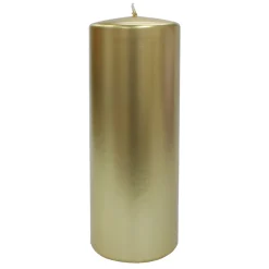 Reliable Quality 6-Pack Metallic Gold Unscented Overdip Candles