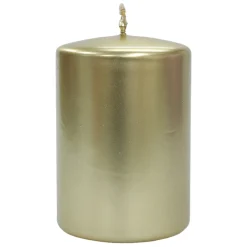 Reliable Quality 6-Pack Metallic Gold Unscented Overdip Candles