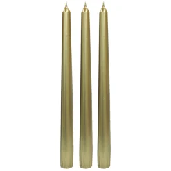 Reliable Quality 6-Pack Metallic Gold Unscented Overdip Candles