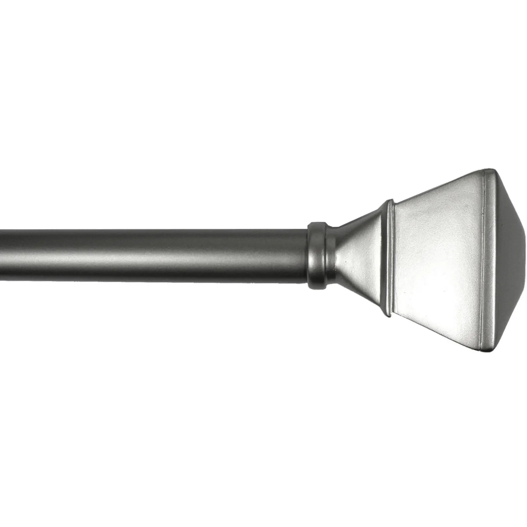 Reliable Quality Parker Square 28 -48 Adjustable 3/4 Diameter Curtain Rod, Pewter Finish