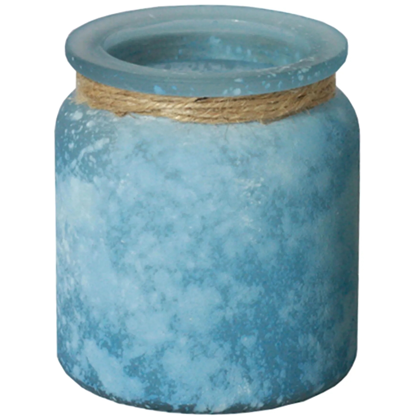Reliable Quality Sea Salt Light Blue Glass Citronella Candle, 3.5