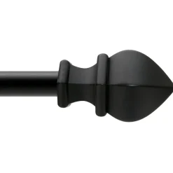 Sale 42-120 Fast Fit Waverly Black Window Decorative Rod 3/4