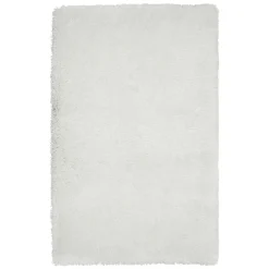 Sale (C102) White Shag Accent Rug, 3 5