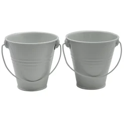 Sale 2-Pack Grey Paint Bucket Citronella Candles, Small