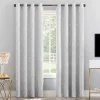 Sale Sunzero Jagger White & Grey Grommet Single Blackout Curtain Panel, 84