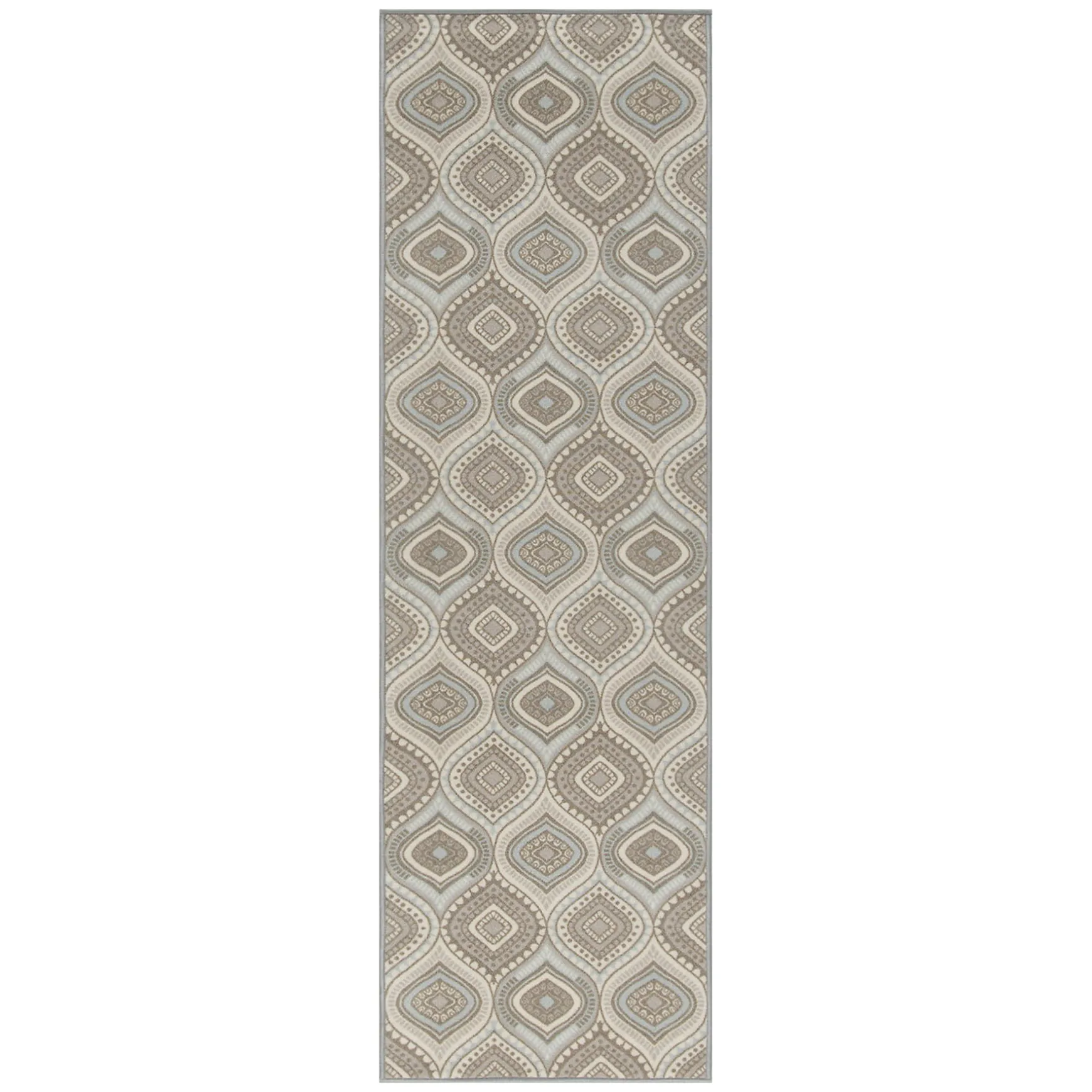 Top Sellers (D407) Contemporary Geometric Ogee Design Runner, 2 7