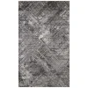 Top Sellers (D554) Estie Charcoal & Black Area Rug, 5 7