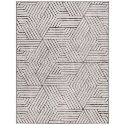 Top Sellers (D584) Venus Grey Geometric Area Rug, 7 10