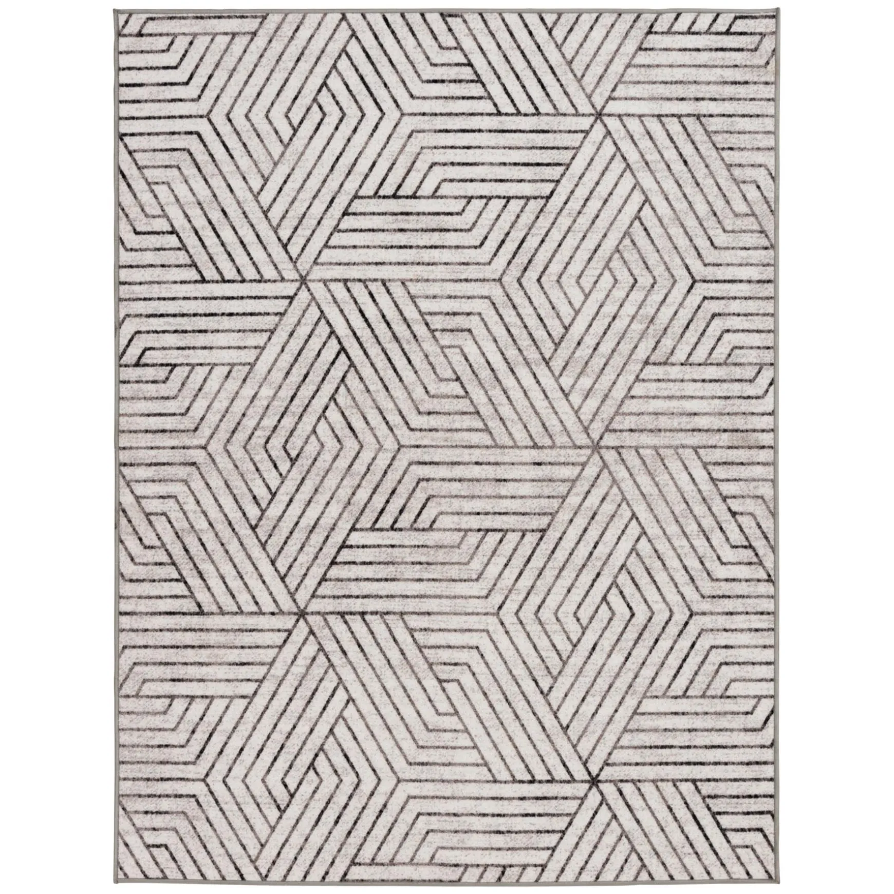 Top Sellers (D584) Venus Grey Geometric Area Rug, 7 10