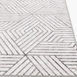 Top Sellers (D584) Venus Grey Geometric Area Rug, 7 10