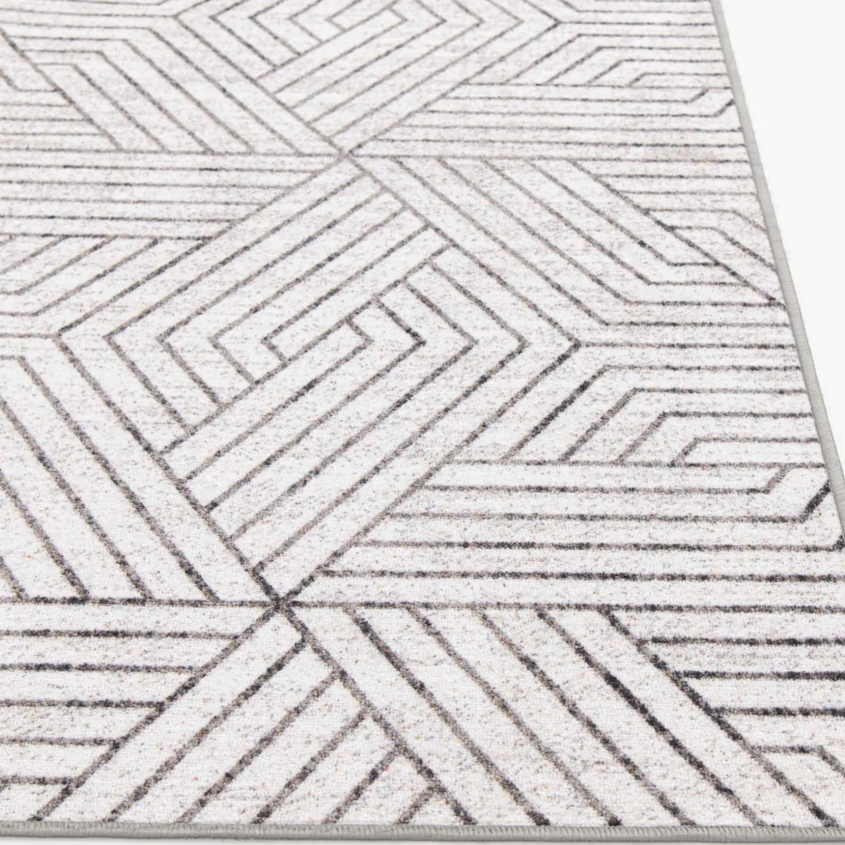 Top Sellers (D584) Venus Grey Geometric Area Rug, 7 10