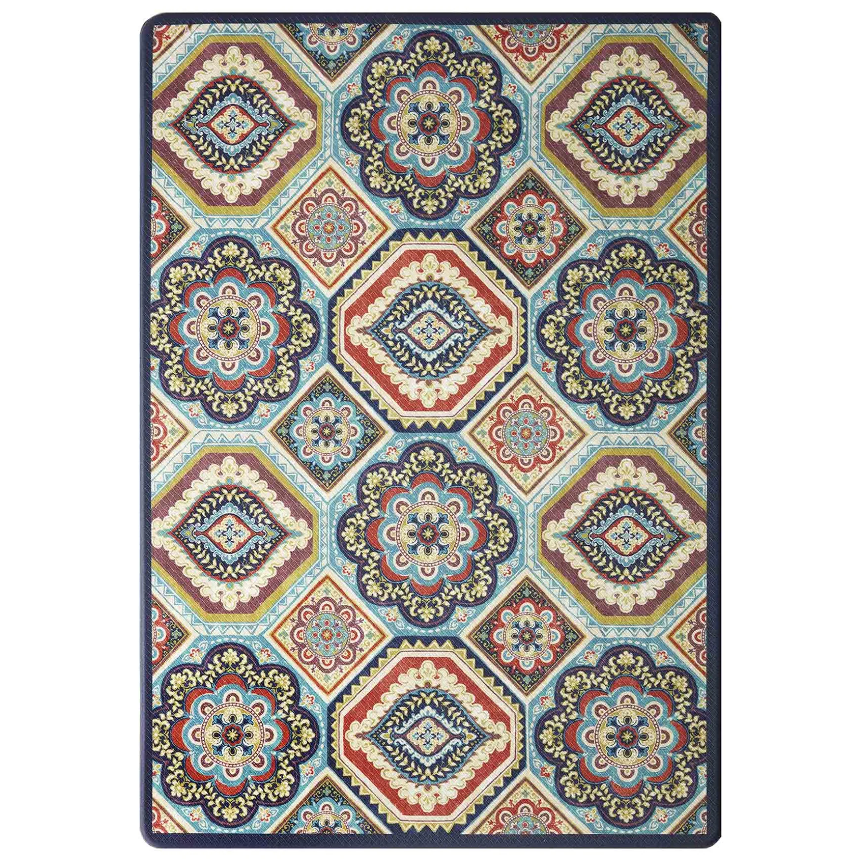 Top Sellers Kit Multicolor Medallion Kitchen Mat, 20 30