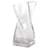 Top Sellers Laila Ali Clear Glass Twisted Pillar Vase, 7
