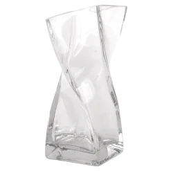 Top Sellers Laila Ali Clear Glass Twisted Pillar Vase, 7