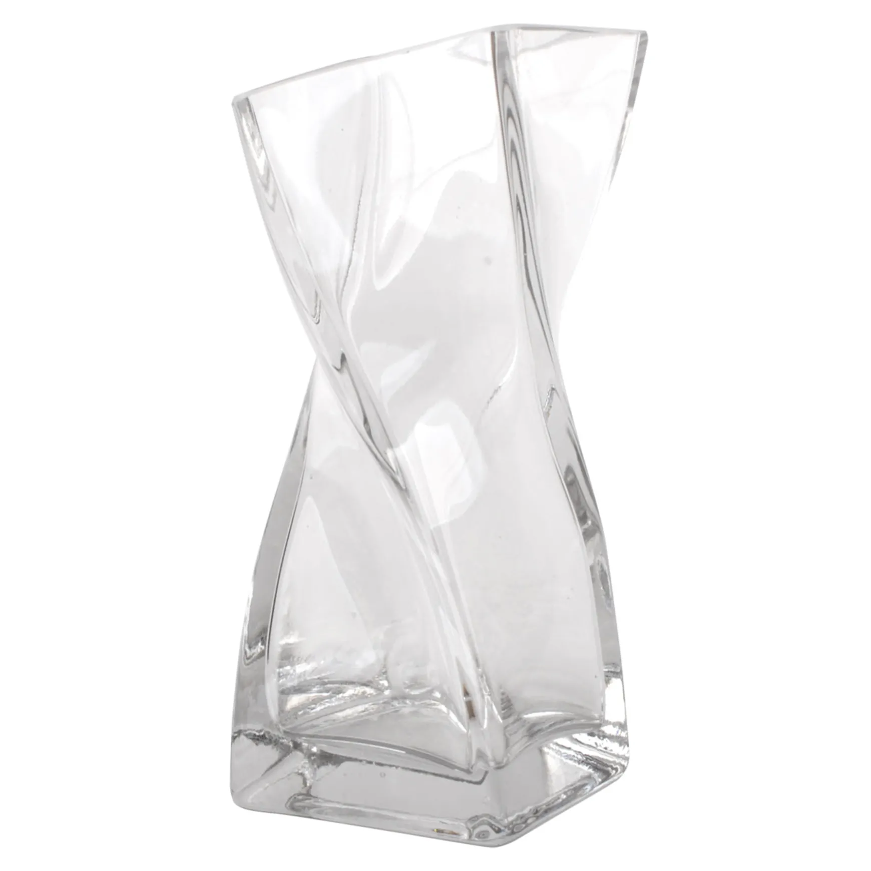 Top Sellers Laila Ali Clear Glass Twisted Pillar Vase, 7