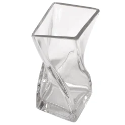 Top Sellers Laila Ali Clear Glass Twisted Pillar Vase, 7