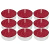Top Sellers 9-Pack Red Glittered Unscented Tealights