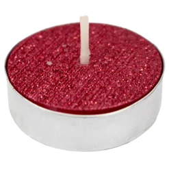 Top Sellers 9-Pack Red Glittered Unscented Tealights